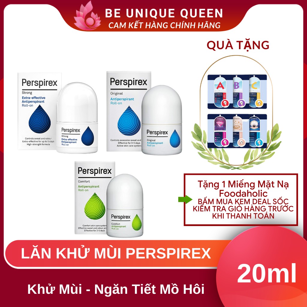 Lăn Khử mùi Perspirex Khử Mùi, Ngăn Tiết Mồ Hôi Hiệu Quả Vượt Trội (Perspirex Original / Perspirex Strong / Comfort)