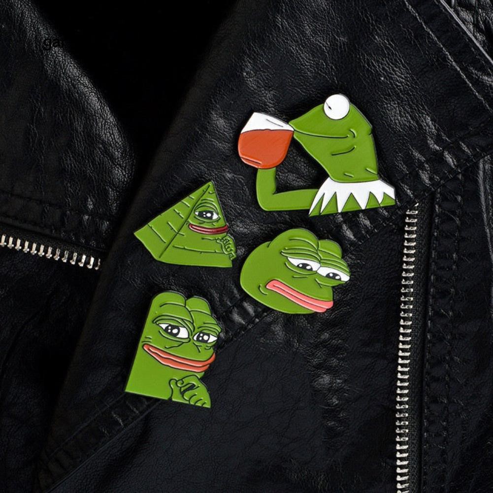 Ghim cài áo hình nhân vật Pepe The Frog ngộ nghĩnh vui nhộn