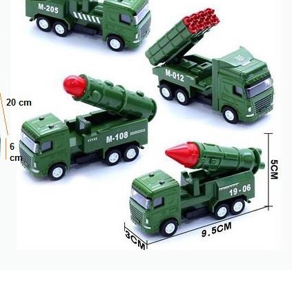 Hộp 6 Xe Ô Tô Quân Sự Chạy Đà Cho Bé