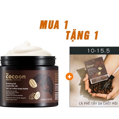 Bơ dưỡng thể cà phê Đắk Lắk Cocoon 200ml thuần chay | BigBuy360 - bigbuy360.vn