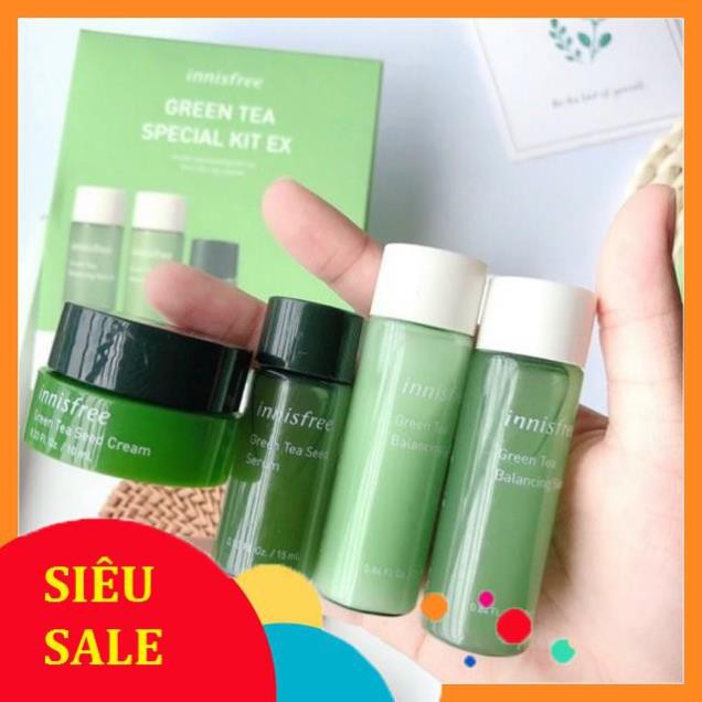 SET DƯỠNG DA / Set dưỡng da trà xanh INNISFREE Green Tea Special Kit Mini