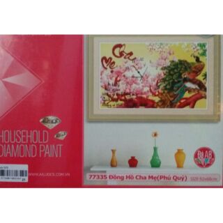 Freeship 99k TQ_Tranh đá đồng hồ cha mẹ