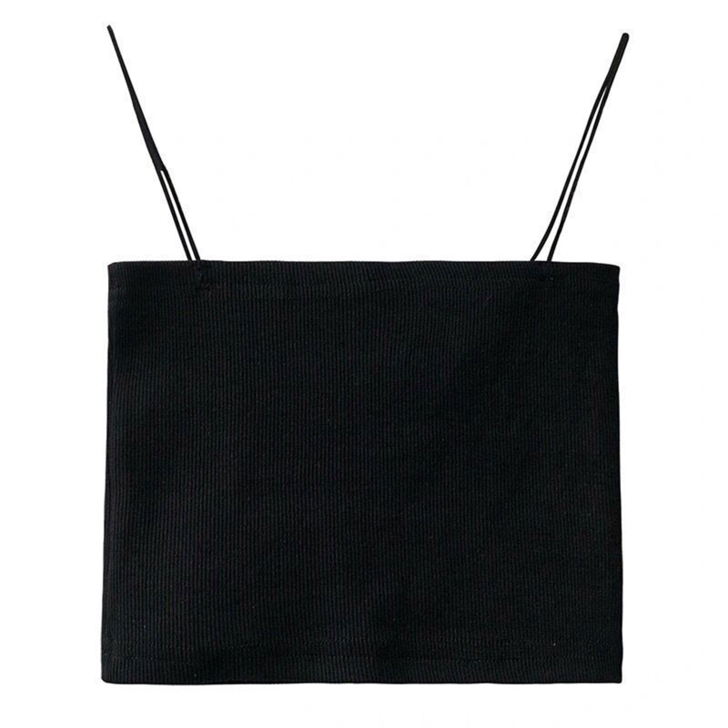 Áo Croptop Hai Dây Dệt Kim Màu Trơn Ôm Dáng Quyến Rũ Thời Trang Mùa Hè Cho Nữ