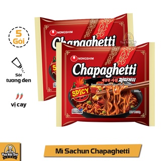 Lốc 5 Gói Mì Tương Đen Cay Sachun Chapaghetti Nongshim