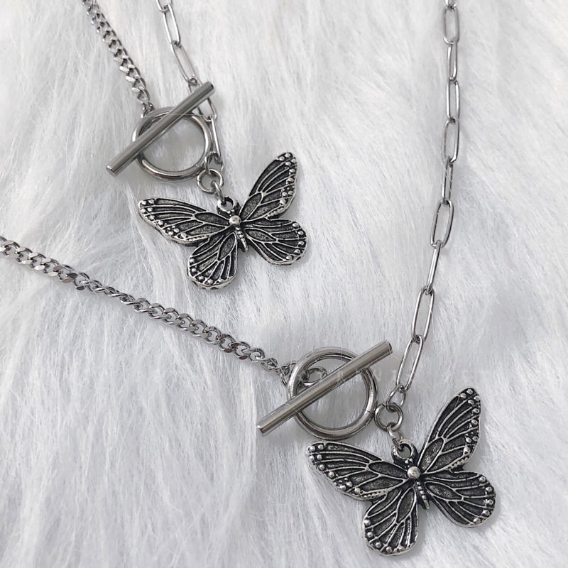 Butterfly Bracelet Fashion Retro Asymmetric Titanium Steel Accessories