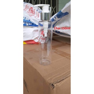 Chai Nhựa 150ml - Chai lọ mỹ phẩm - chai xịt vòi nhấn