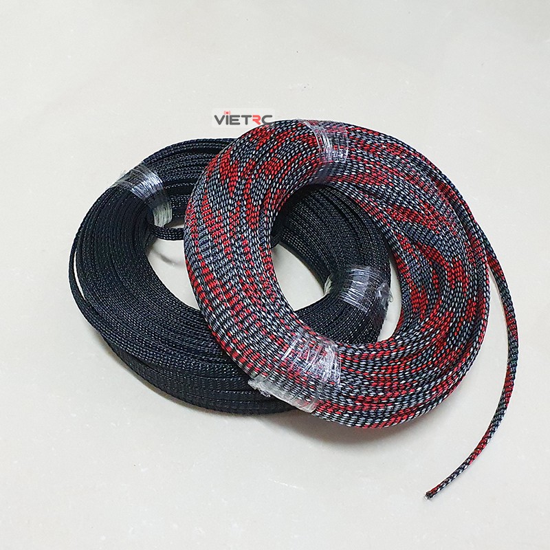 Dây lưới (dây xác rắn) size 12mm, 18mm, 20m bọc cáp, dây điện, ống nước (bán theo đơn vị mét)