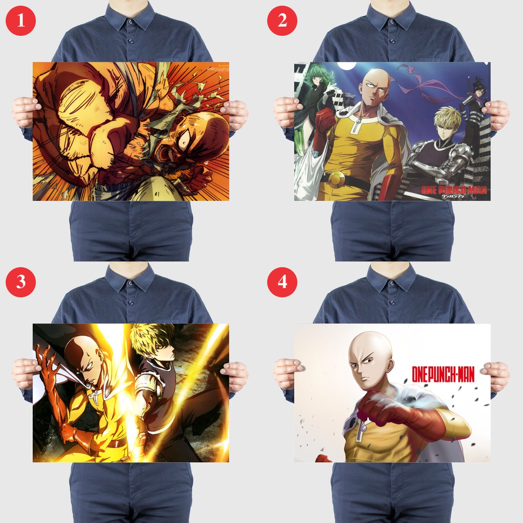 Poster Áp Phích A3 Hình Anime One Punch Man Saitama By AnimeX