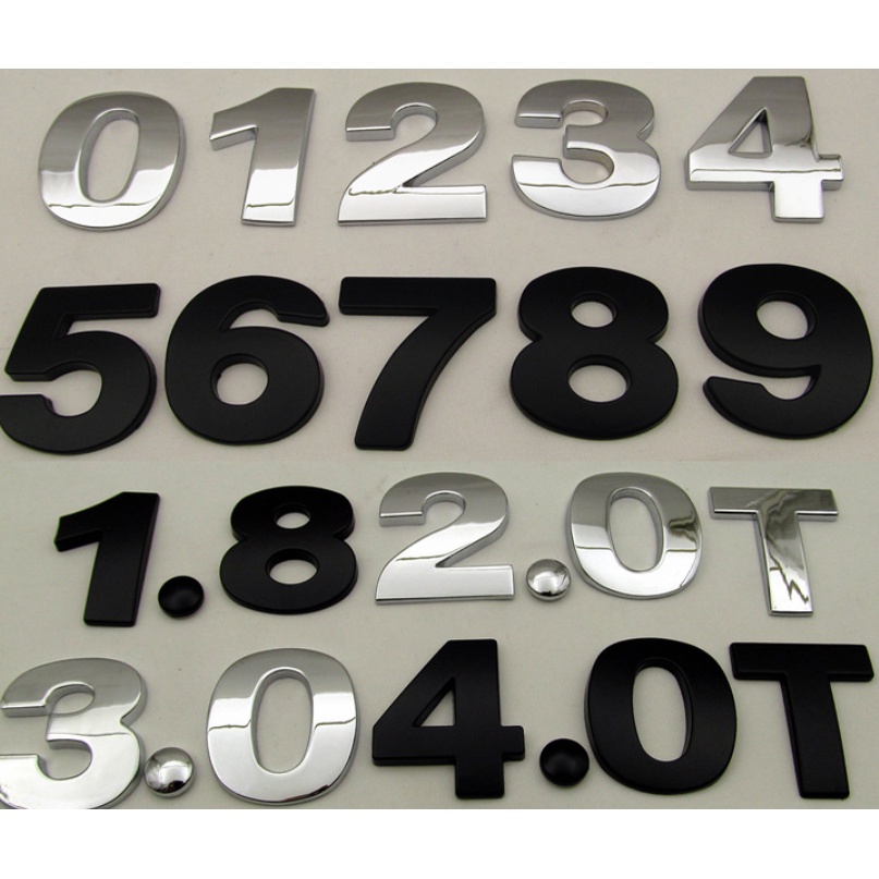 Chữ Kim Loại Dán Xe, Chữ Cái Và Số Kim Loại Dán Trang Trí - Có Tặng Kèm Keo Dán - Raiden | BigBuy360 - bigbuy360.vn