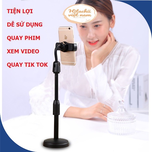 Giá đỡ điện thoại xoay 360 độ ổn định dùng để quay phim, Kẹp điện thoại đa năng