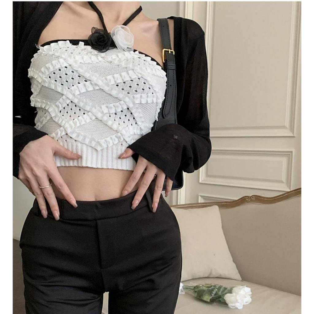 QADCOL Áo Hai Dây Màu Trơn Phong Cách Phương Tây Thời Trang Mùa Hè Cho Nữ