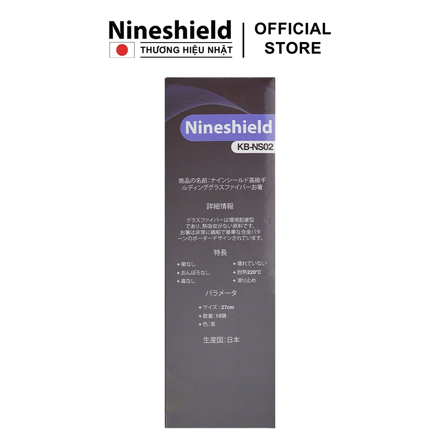 Hộp 10 đôi đũa mạ vàng Nineshield NS02 [Mã BMLTB200 giảm đến 100K đơn 499K]