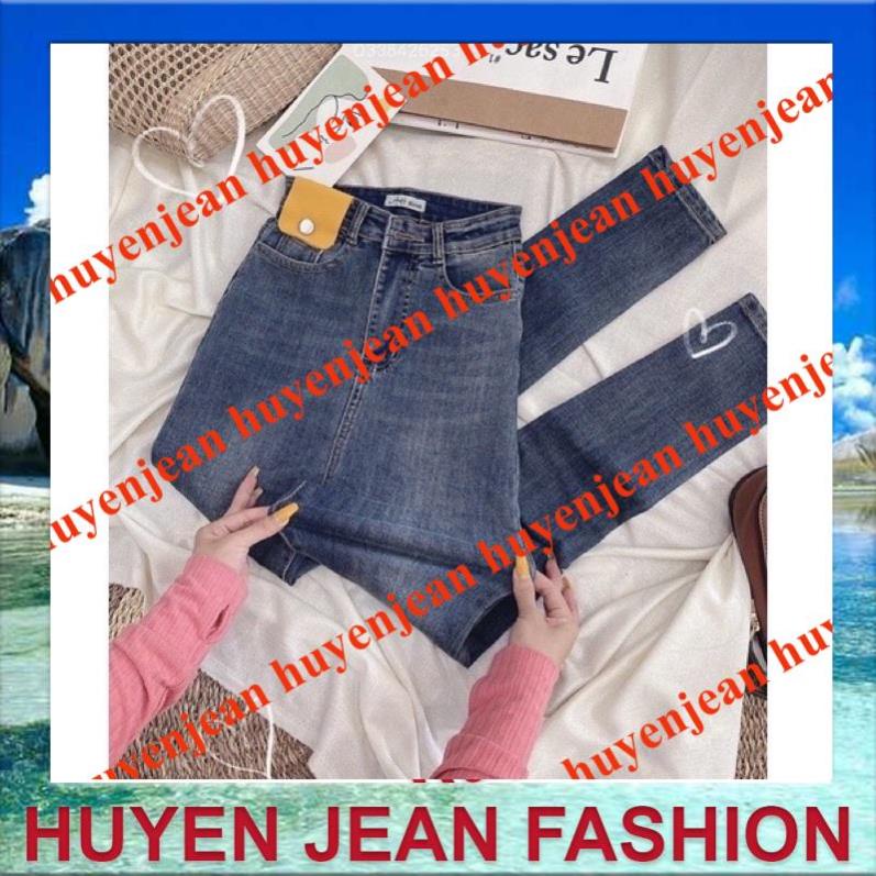 quần jean nữ cạp cao nắp da vàng hót hít | BigBuy360 - bigbuy360.vn