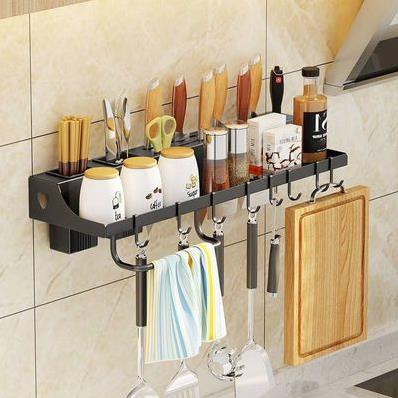 Giá Treo Đồ Nhà Bếp Kèm Gia Vị, Giá Cài Dao, Kéo, Đồ Dùng Nhà Bếp Đa Năng Bằng Inox Không Gỉ MKS022