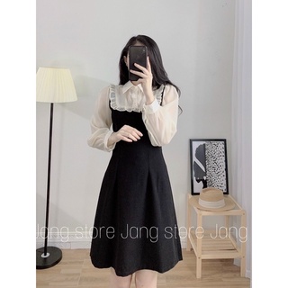 Váy thiết kế cổ bèo ( ảnh thật, có sẵn)