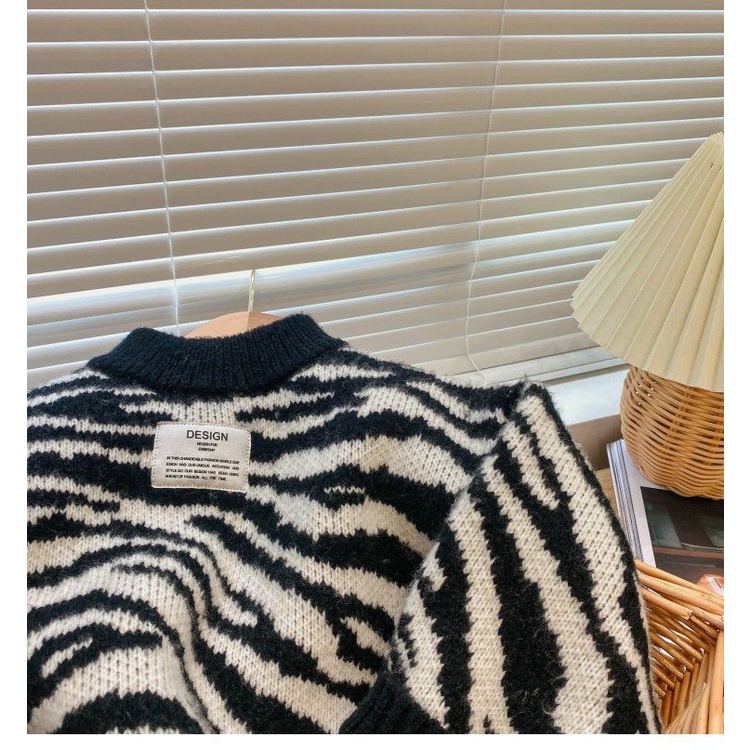 Áo len dệt kim cổ tròn dày dặn thời trang mùa đông mới cho bé trai và gái 2021