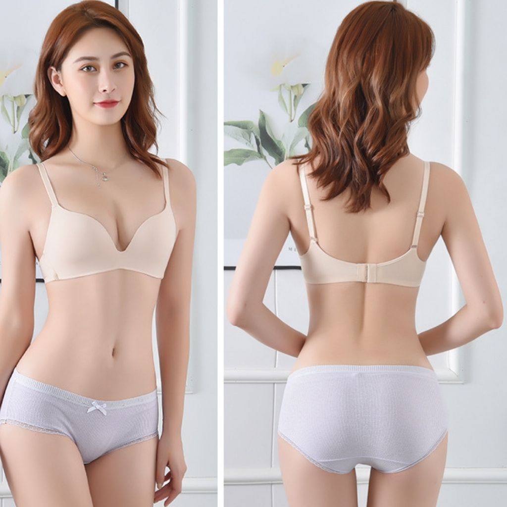 Quần lót nữ ren sexy đính nơ gợi cảm, Quần chíp nữ kháng khuẩn ôm dáng quyến rũ DOPICO B08