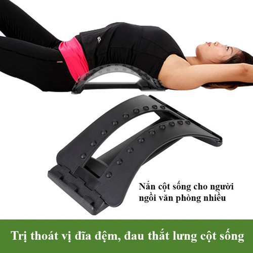 Khung Nắn Chỉnh Hình Massage Cột Sống Lưng Trị Đau, Thoát Vị Tặng Bóng Gai Tập Cơ Tay halongstar