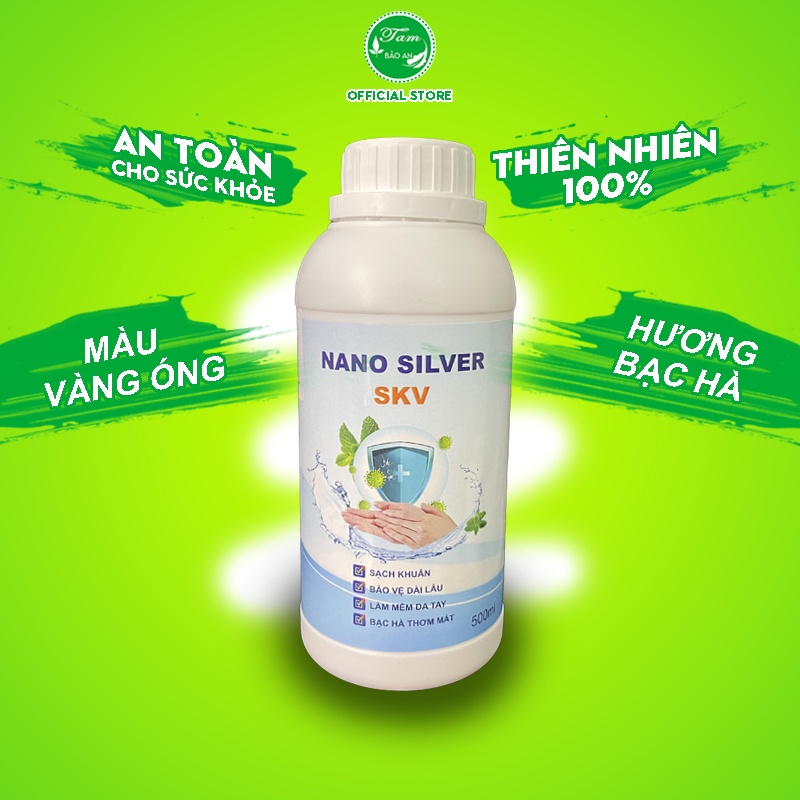 Dung Dịch Khử Trùng Nano Bạc VANPO Khử Khuẩn Nhà Cửa Bề Mặt Hết Mùi Thanh Lọc Không Khí 500ML