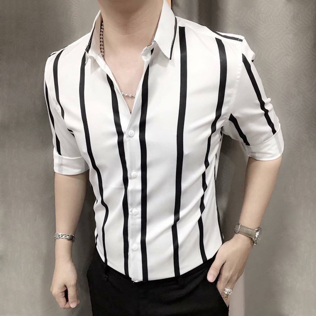 [HÀNG ĐẸP - ĐƯỢC XEM HÀNG] Áo sơ mi, áo sơ mi nam, chất liệu lụa cao cấp, chất vải mềm mịn, dáng slimfit trẻ trung