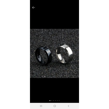nhẫn trơn titanium thép