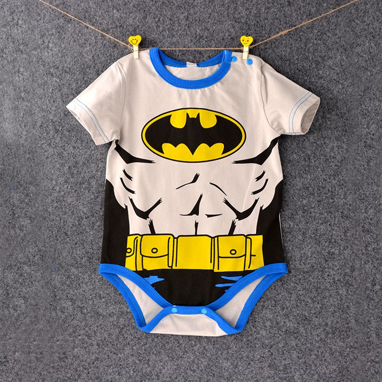 SUPERMAN Áo Liền Quần 100% Cotton Cho Bé Trai