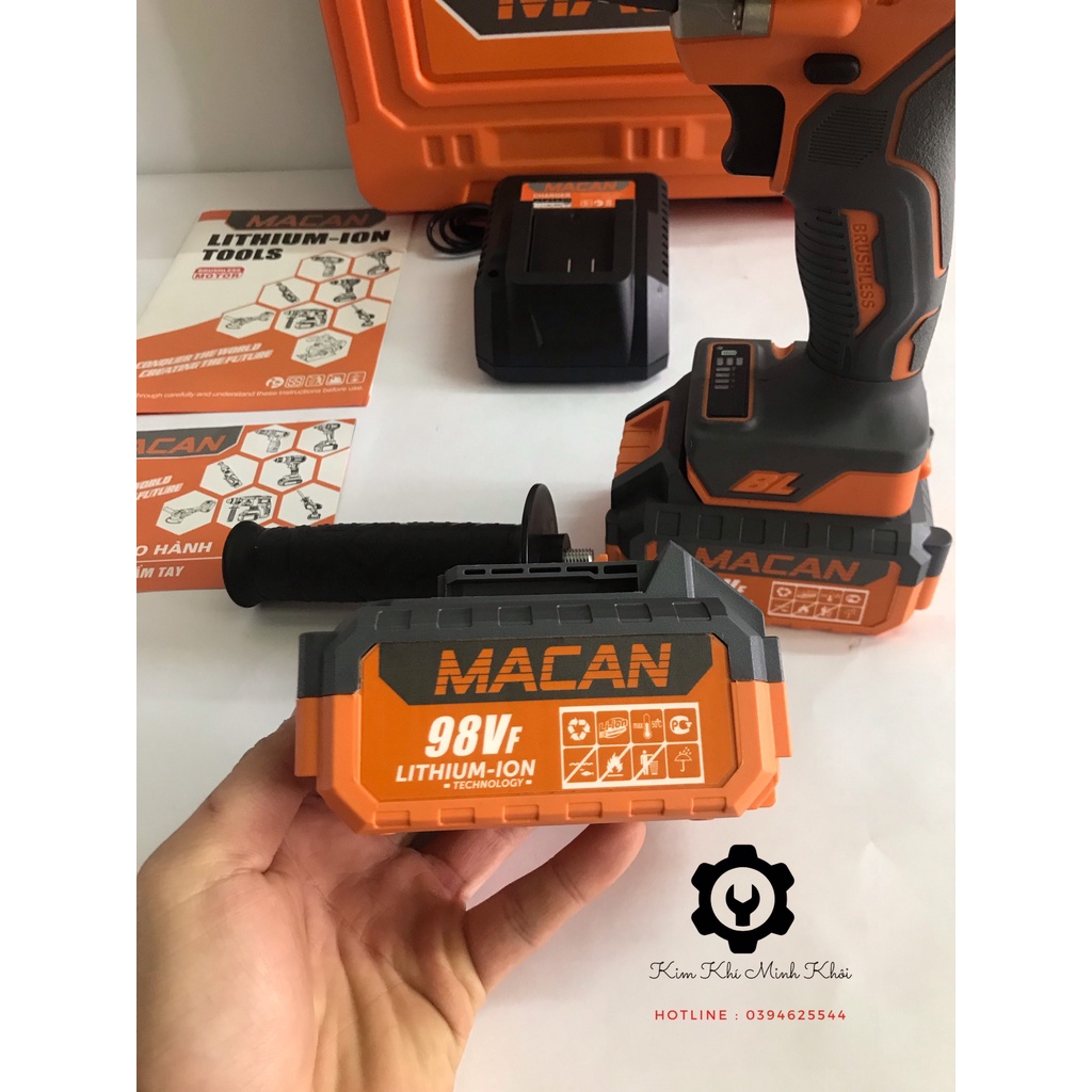 [NỘI ĐỊA] Máy khoan pin| Khoan pin Macan 3 chức năng, Máy khoan từ 13 ly, không chổi than 98VF