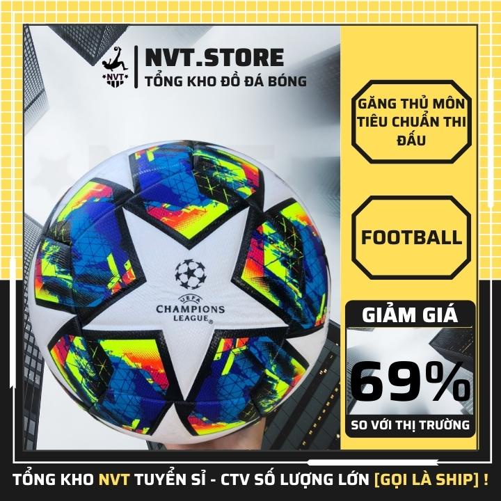 Quả bóng đá đúc size 5 mẫu cup C1 Premier League, La Liga, banh bóng đá Champions tiêu chuẩn cao cấp - NVT.store.vn
