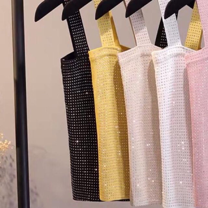 Áo len 2 dây đính đá