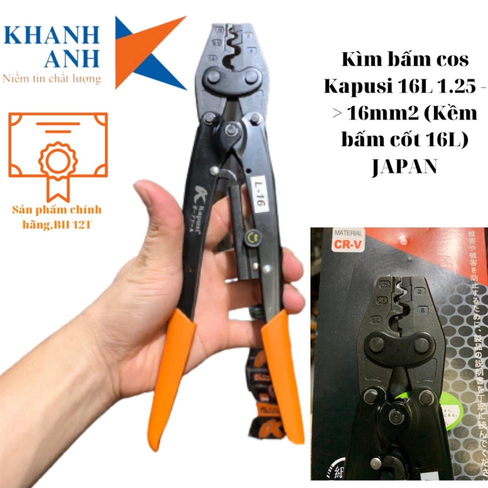 Kìm Bấm Cos Kapusi Japan 1.25 -> 16mm2 - Kềm Bấm Cốt 16L