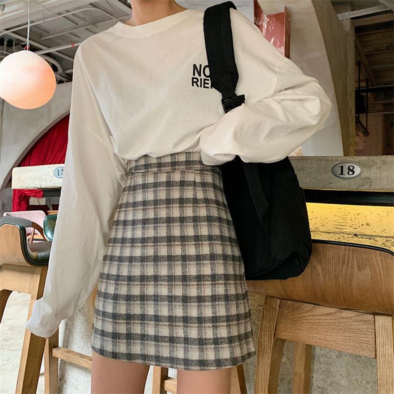 Chân Váy Chữ A Họa Tiết Caro Thời Trang Quyến Rũ Cho Nữ