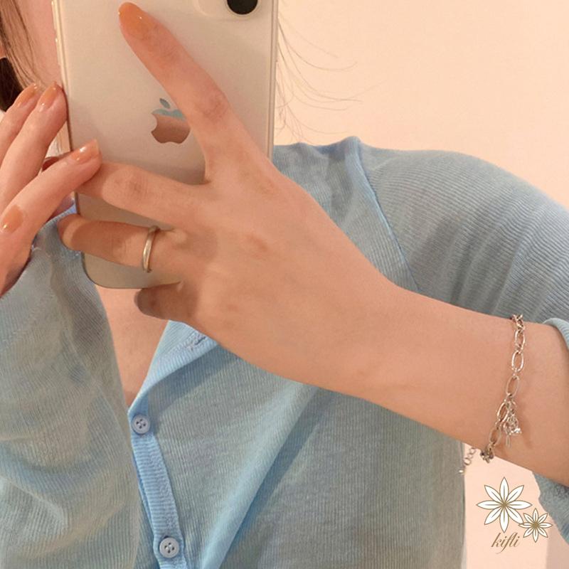 Vòng đeo tay mặt hình hoa hồng bằng hợp kim thời trang cho nữ