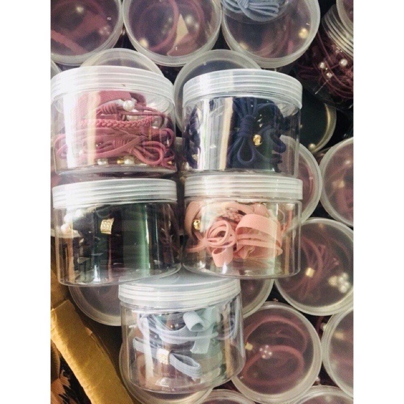 Set 12 dây buộc tóc Hàn Quốc Siêu Xinh Kèm Hộp Đựng