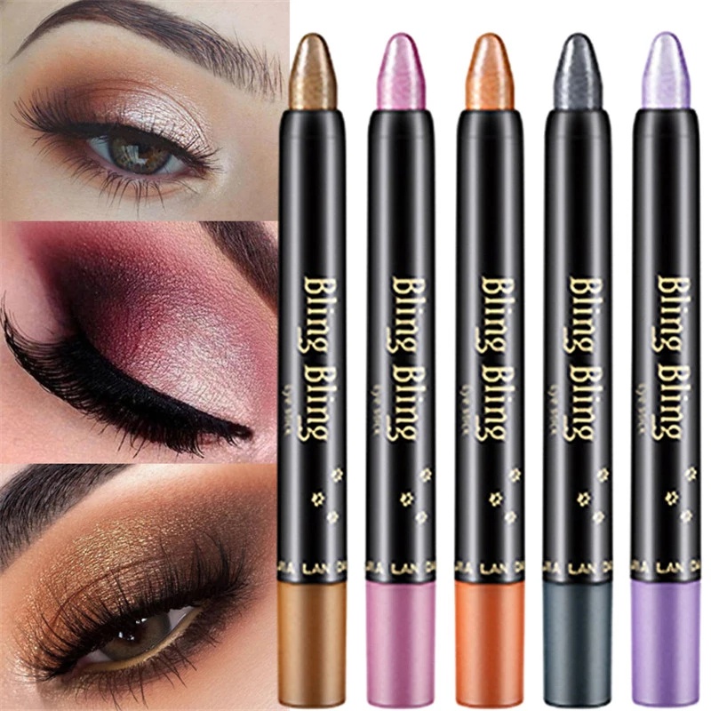 Phấn Mắt Dạng Bút 15 Màu Sắc Tùy Chọn Chống Thấm Nước Lấp Lánh