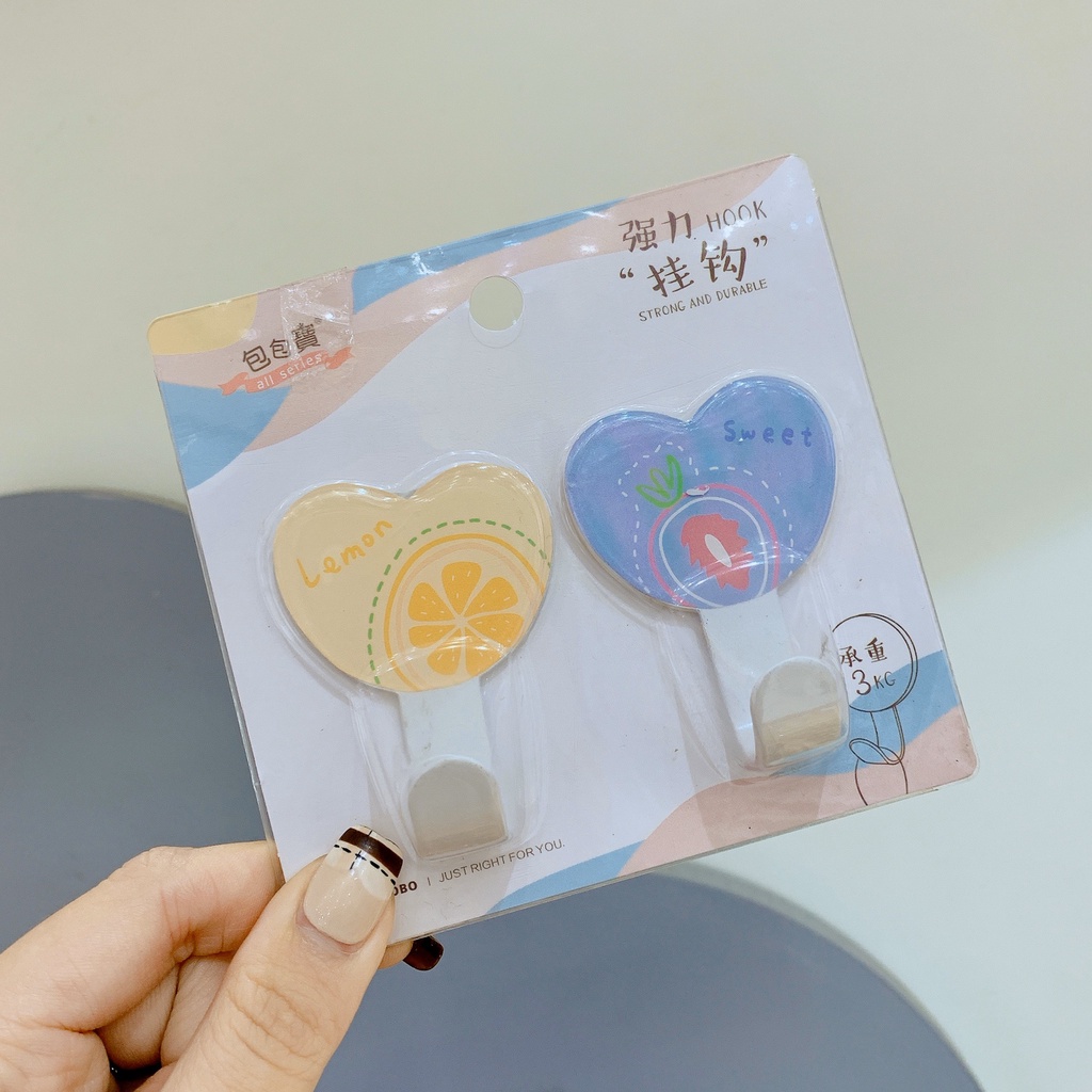 Móc dán tường treo đồ hình dễ thương chịu lực 3kg