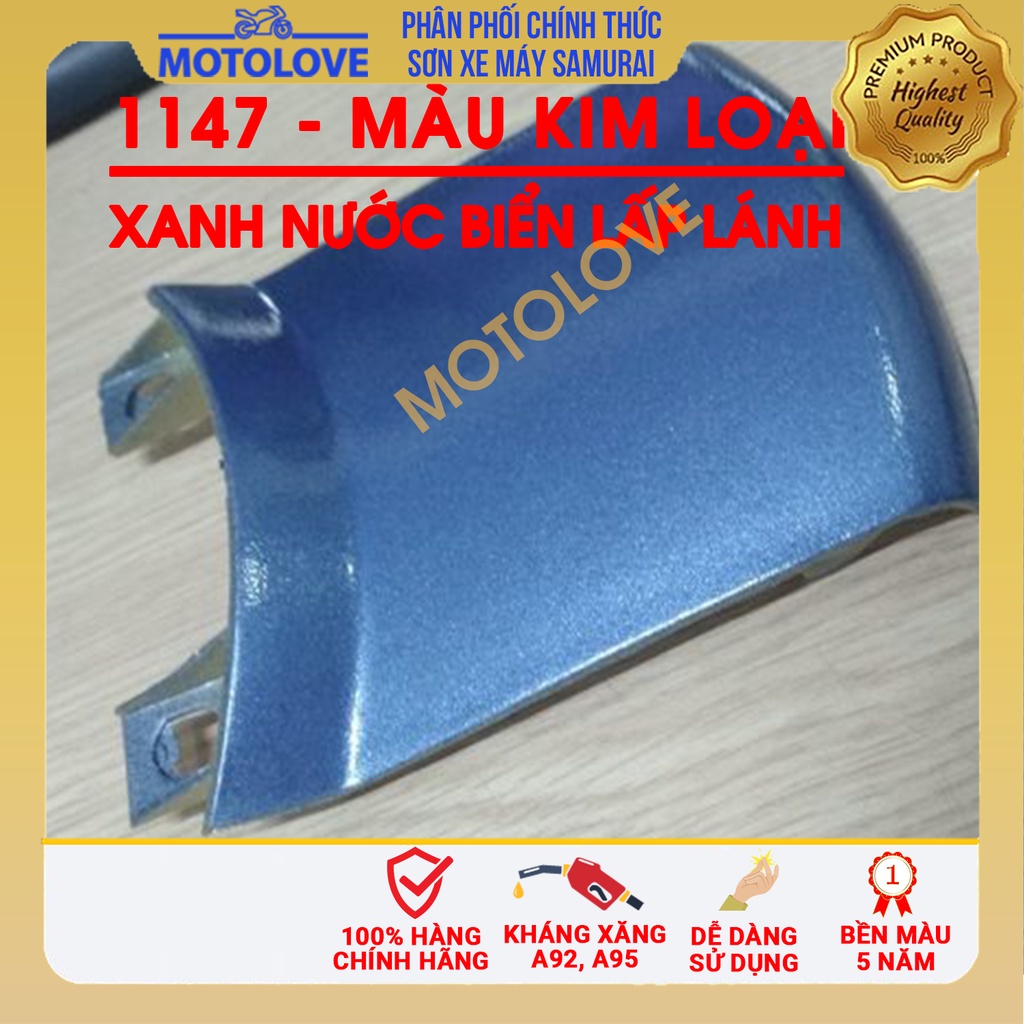 SƠN SAMURAI MÀU XANH NƯỚC BIỂN KIM LOẠI LẤP LÁNH 1147- CHAI SƠN XỊT CAO CẤP NHẬP KHẨU TỪ MALAYSIA