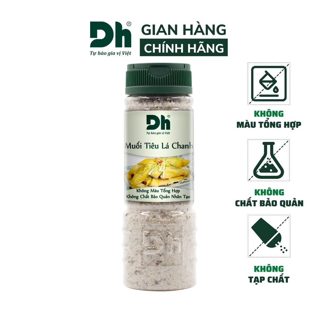 Muối tiêu lá chanh DH Foods gia vị chấm hoa quả loại 1 thơm ngon 50/120gr - DHMTN47