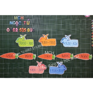 Đồ dùng dạy học mch - sét bộ thỏ tìm cà rốt