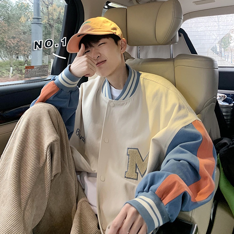 Áo Khoác Bóng Chày Phong Cách Cổ Điển Đường Phố Mỹ Sành Điệu Cho Nam