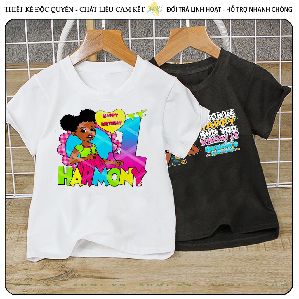 ÁO THUN Phonics Song - Gracie's Corner UNISEX PHÔNG ĐEN TAY NGẮN NAM NỮ GIA ĐÌNH CẶP ĐÔI SIZE TRẺ EM BÉ TRAI GÁI AOMIVN