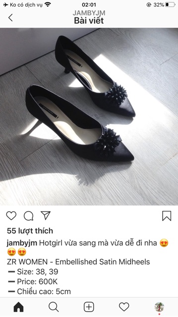 Sẵn giày zara satin sang chảnh