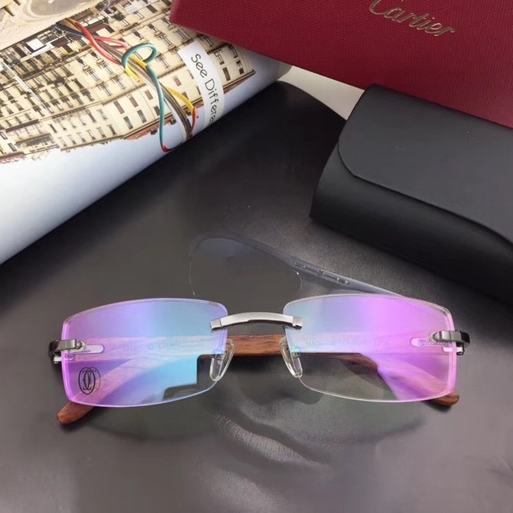 Kính Không Gọng  Càng Gỗ, Mắt kính chống tia UV, Bảo hành 12 tháng - donghokinhmat168