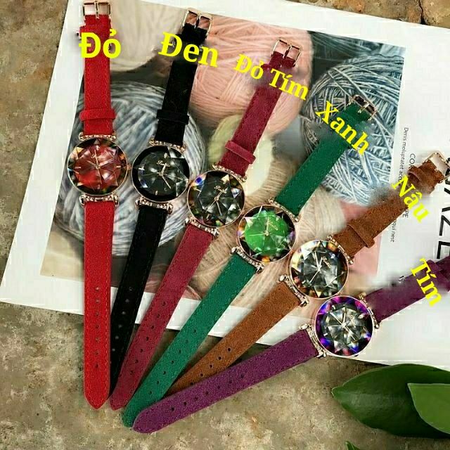 Đồng Hồ Nữ SCOTTIE 9025 Mặt Vát Kim Cương Chính Hãng