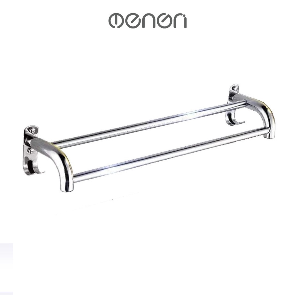 Thanh Vắt Khăn Nhà Tắm INOX 304 Kích Thước 60cm Lắp Đặt Dán Tường Hoặc Khoan Tường Siêu Chắc- OENON