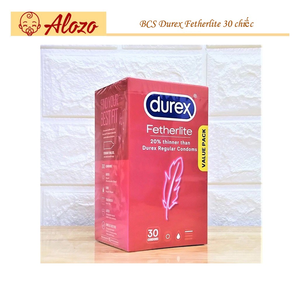 Bao cao su siêu mỏng Durex Fetherlite hộp 30 chiếc