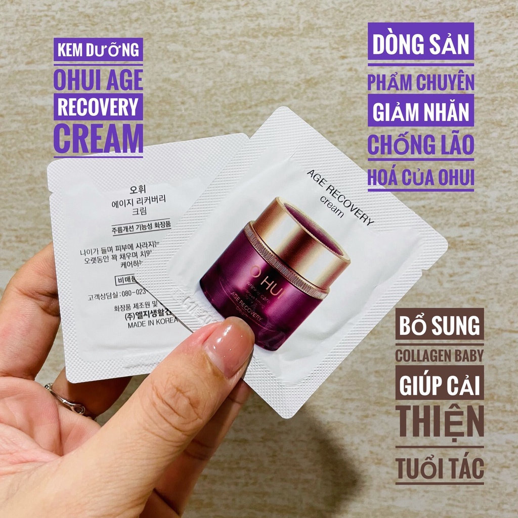 Gói kem dưỡng OHUI Age Recovery 1ml_chống lão hóa mờ nhăn sâu