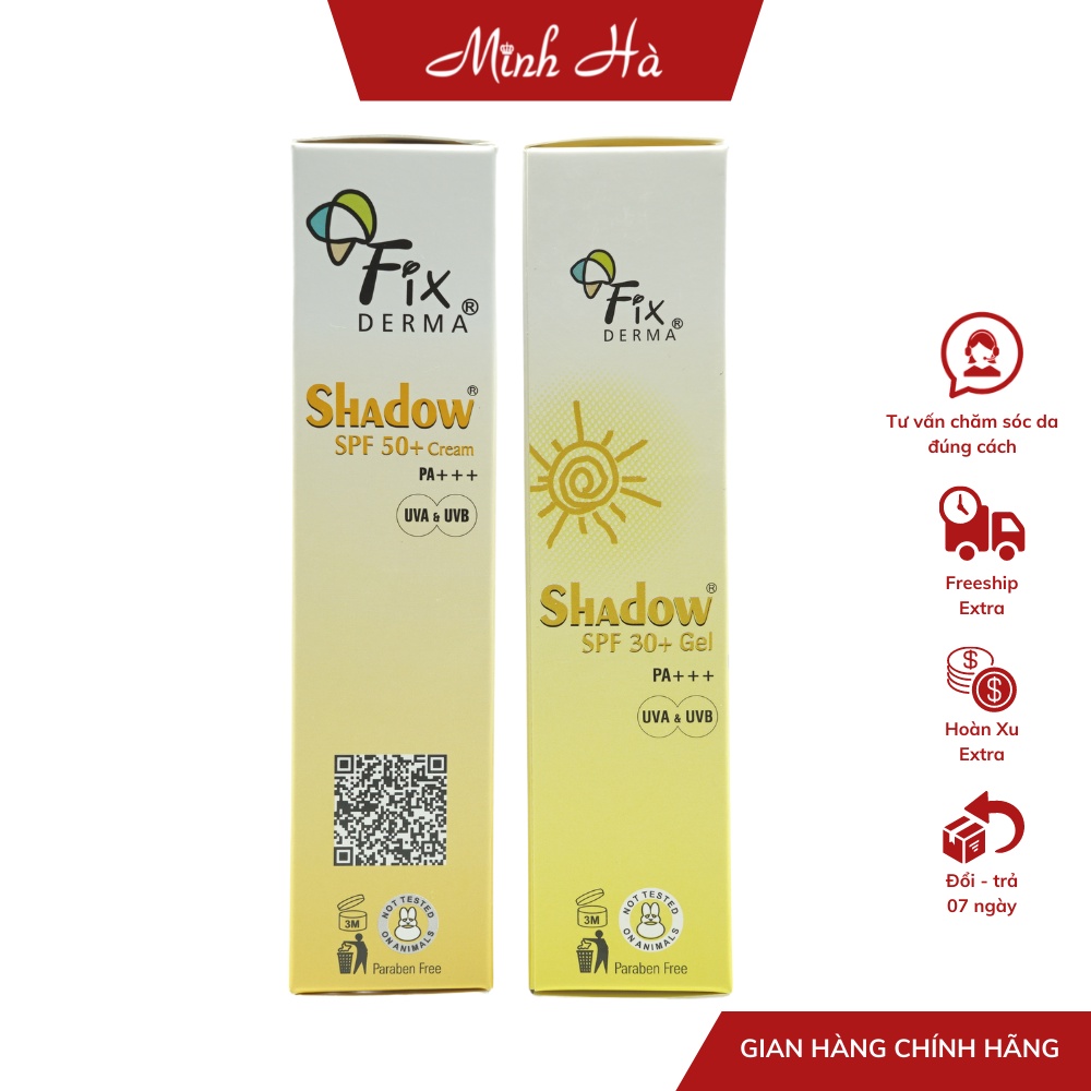 Kem chống nắng Fixderma Shadow SPF 50+ PA+++ 75g
