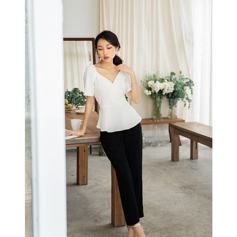 Quần tây nữ ống suông Mosohali dáng đứng đen trơn,quần âu nữ trơn dài đen trơn ống suông nữ công sở thiết kế mo