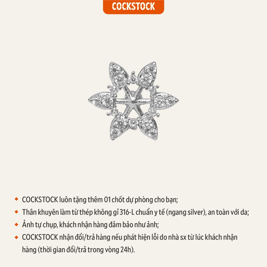 Khuyên tai đá Wheel CockStock