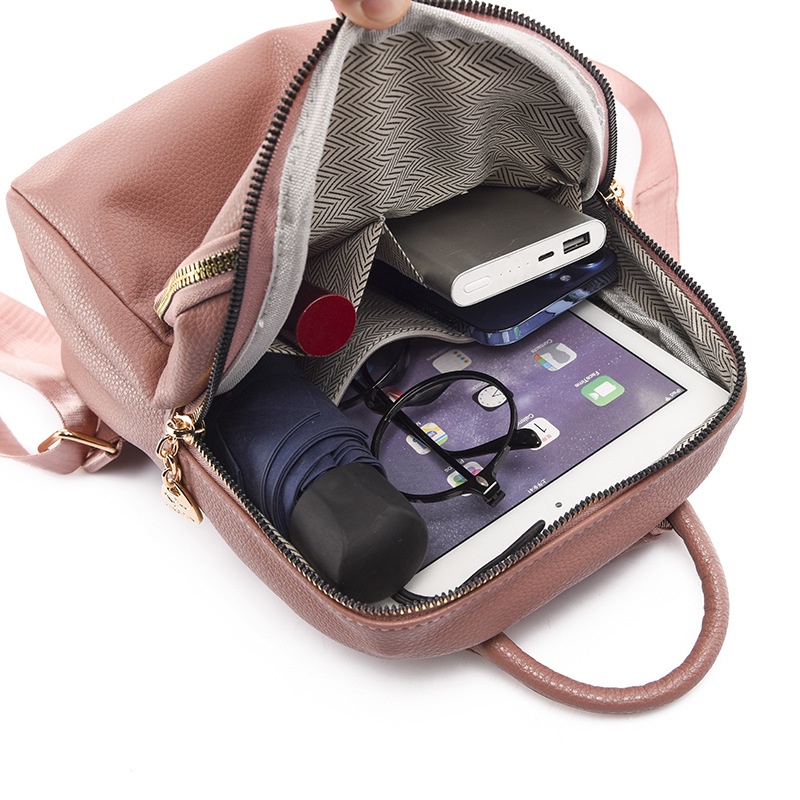 Chuwanglin Women Vintage Soft Leather Small Backpacks